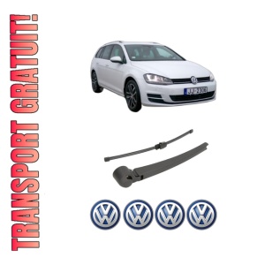 Set brat stergator spate cu lamela pentru Volkswagen GOLF VII Variant (BA5, BV5) din 2013-2021, pentru spate, din cauciuc siliconat rezistent, 4 stickere auto Volkswagen
