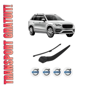 Set brat stergator spate cu lamela pentru VOLVO XC90 II (256) din 2015-2022, pentru spate, din cauciuc siliconat rezistent, 4 stickere auto VOLVO