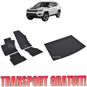 Set Covorase Auto Si Tavita Portbagaj JEEP COMPASS II din 08.2017 - 2026, caroserie suv inclusiv facelift,