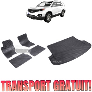 Set Covorase Auto Si Tavita Portbagaj KIA SORENTO I din 2002 - 2009, caroserie suv, 5 LOCURI