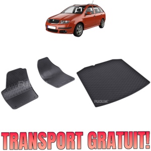 Set Covorase Auto Si Tavita Portbagaj SKODA FABIA I din 2000 - 2007, caroserie combi 2 locuri,