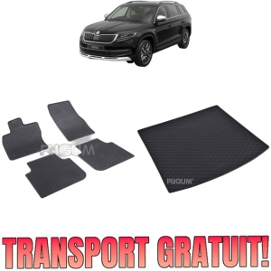 Set Covorase Auto Si Tavita Portbagaj SKODA KODIAQ din 03.2017 - 2026, caroserie suv, 5 LOCURI