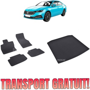 Set Covorase Auto Si Tavita Portbagaj SKODA OCTAVIA IV din 06.2020 - 2026, caroserie hatchback, PORTBAGAJ INFERIOR SI SUPERIOR