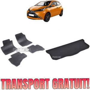 Set Covorase Auto Si Tavita Portbagaj TOYOTA AYGO II din 07.2014 - 11.2021, caroserie hatchback,