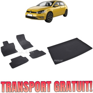 Set Covorase Auto Si Tavita Portbagaj VOLKSWAGEN GOLF 8 din 12.2019 - 2026, caroserie hatchback, PORTBAGAJ SUPERIOR, ROATA REZERVA NORMALA