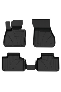 Set covorase BMW Seria 2 F45 Gran Coupe din 2014-2021, covorase presuri tavita auto, cu tunel median intermediar din cauciuc thermoplastic, 4 Stickere auto cu BMW - Img 3