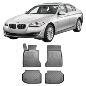 Set covorase BMW SERIA 5 F10, din 03.2010 - 2013, covorase tavita, caroserie SEDAN INAINTE DE FACELIFT, fara X-DRIVE, compatibile cu autoturismul BMW SERIA 5 F10, ARISTAR - Img 2