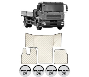 Set covorase Camion Tir MAN TGM I din 2005-2023, Auto, 4x Stickere auto cu MAN