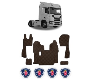 Set covorase Camion Tir SCANIA R II din 2016-2024, Auto, 4x Stickere auto cu SCANIA
