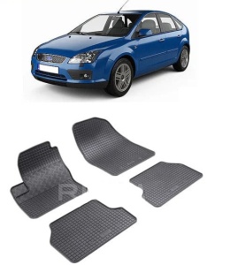 Set covorase Ford Focus Hatchback 2004 - 02.2011 si 4 stickere rotunde Ford accesorii pentru autoturismul tau - masina v4799