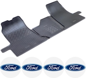 Set covorase Ford Transit Van 2006 - 2014 si 4 stickere rotunde Ford accesorii pentru autoturismul tau - masina v4748