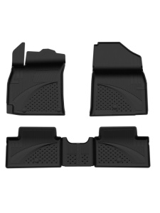 Set covorase KIA Xceed din 2019, covorase presuri tavita auto, cu tunel median intermediar din cauciuc thermoplastic, 4 Stickere auto cu KIA - Img 3