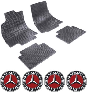 Set covorase Mercedes Clasa B W245 Hatchback 06.2005 - 2011 si 4 stickere rotunde Mercedes accesorii pentru autoturismul tau - masina v4662