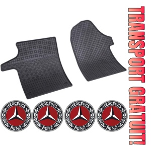 Set covorase Mercedes Vito W447 2014-prezent si 4 stickere rotunde Mercedes
