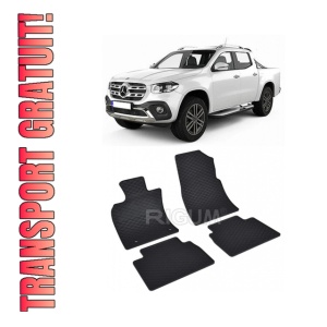 Set covorase Mercedes X-Class 2018-prezent, din cauciuc 100%, compatibile cu autoturismul MERCEDES X-Class