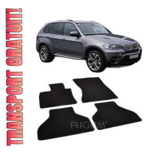 Set covorase mocheta BMW X5 E70, 2007-2013, din mocheta, compatibile cu autoturismul BMW X5 E70