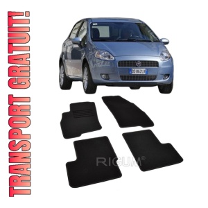Set covorase mocheta Fiat Grande Punto, 2005-2018, din mocheta, compatibile cu autoturismul Fiat Grande Punto