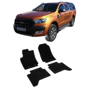 Set covorase mocheta Ford Ranger, 2016-prezent, din mocheta, compatibile cu autoturismul Ford Ranger - Img 2