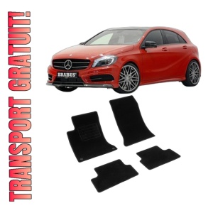 Set covorase mocheta Mercedes A Klasse W176, 2012-2018, din mocheta, compatibile cu autoturismul Mercedes A Klasse W176