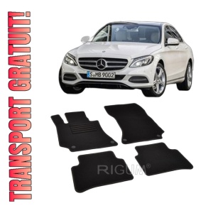 Set covorase mocheta Mercedes Clasa C W205, 2014-2021, din mocheta, compatibile cu autoturismul Mercedes Clasa C W205