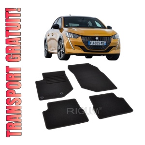 Set covorase mocheta Peugeot 208 (2), 2019-prezent, din mocheta, compatibile cu autoturismul Peugeot 208 (2)