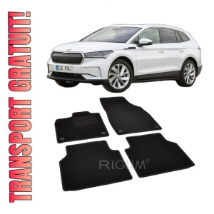 Set covorase mocheta Skoda Enyaq 2021-prezent, din mocheta, compatibile cu autoturismul Skoda Enyaq