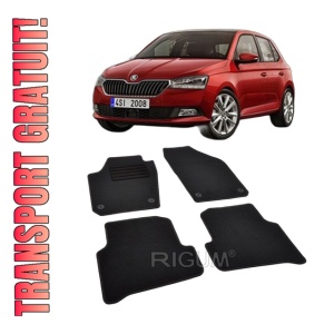 Set covorase mocheta Skoda Fabia 3 (NJ) 2014-2021, din mocheta, compatibile cu autoturismul Skoda Fabia 3 (NJ)