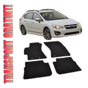 Set covorase mocheta Subaru Impreza IV Hatchback 2011-2016, din mocheta, compatibile cu autoturismul Subaru Impreza IV Hatchback