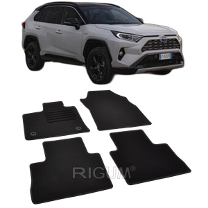 Set covorase mocheta Toyota RAV4 (5) XA50 (cutie automata), 2019-prezent, din mocheta, compatibile cu autoturismul Toyota RAV4 (5) XA50 (cutie automata) - Img 2