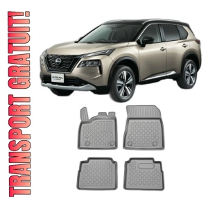 Set covorase NISSAN X-TRAIL E-POWER, din 09.2022 - Prezent, covorase tavita, caroserie SUV 5-7 LOCURI, fara rand 3, compatibile cu autoturismul NISSAN X-TRAIL E-POWER, ARISTAR