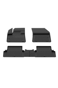 Set covorase Peugeot 3008 din 2016-2024, covorase presuri tavita auto, cu tunel median intermediar din cauciuc thermoplastic, 4 Stickere auto cu Peugeot - Img 3