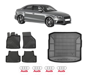 Set Covorase Presuri Auto Si Tavita Portbagaj AUDI A3 Limousine (8VS, 8VM) din 2013-2020 AUDI - Img 2