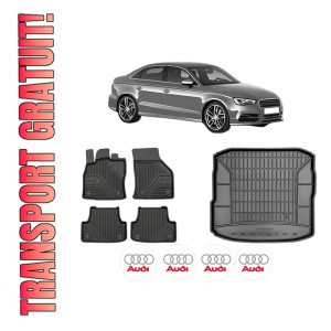 Set Covorase Presuri Auto Si Tavita Portbagaj AUDI A3 Limousine (8VS, 8VM) din 2013-2020 AUDI