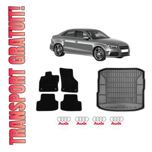 Set Covorase Presuri Auto Si Tavita Portbagaj AUDI A3 Limousine (8VS, 8VM) din 2013-2020 AUDI