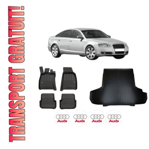 Set Covorase Presuri Auto Si Tavita Portbagaj AUDI A6 C6 (4F2) din 2004-2011 AUDI