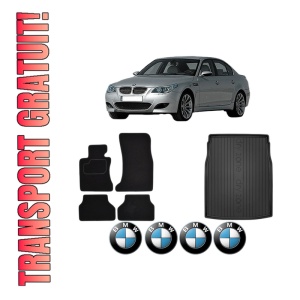 Set Covorase Presuri Auto Si Tavita Portbagaj BMW Seria 5 (E60) din 2001-2010 BMW