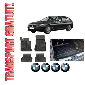 Set Covorase Presuri Auto Si Tavita Portbagaj BMW Seria 5 Touring (G31) din 2017-2022 BMW