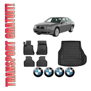 Set Covorase Presuri Auto Si Tavita Portbagaj BMW Seria 7 (E65, E66, E67) din 2001-2009 BMW