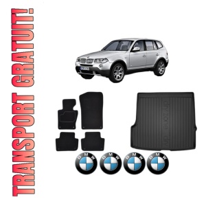 Set Covorase Presuri Auto Si Tavita Portbagaj BMW Seria X3 (E83) din 2003-2011 BMW