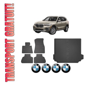 Set Covorase Presuri Auto Si Tavita Portbagaj BMW Seria X5 Van (G05) din 2019-2023 BMW
