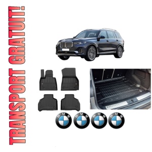 Set Covorase Presuri Auto Si Tavita Portbagaj BMW Seria X7 (G07) din 2019-2022 BMW
