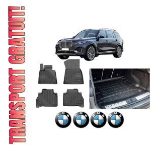 Set Covorase Presuri Auto Si Tavita Portbagaj BMW Seria X7 (G07) din 2019-2022 BMW