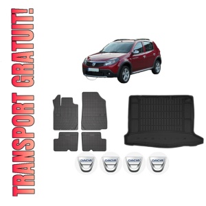 Set Covorase Presuri Auto Si Tavita Portbagaj DACIA SANDERO din 2008-2020 DACIA