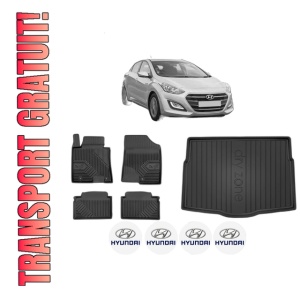 Set Covorase Presuri Auto Si Tavita Portbagaj HYUNDAI i30 Hatchback Van (GDE) din 2015-2017 HYUNDAI