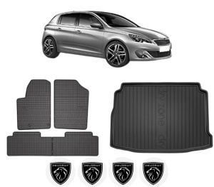 Set Covorase Presuri Auto Si Tavita Portbagaj PEUGEOT 308 II (LB_, LP_, LW_, LH_, L3_) din 2013-2021 PEUGEOT - Img 2