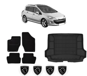 Set Covorase Presuri Auto Si Tavita Portbagaj PEUGEOT 308 SW I (4E_, 4H_) din 2007-2014 PEUGEOT - Img 2