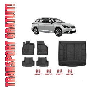 Set Covorase Presuri Auto Si Tavita Portbagaj SEAT LEON ST (5F8) din 2012-2020 SEAT