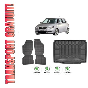Set Covorase Presuri Auto Si Tavita Portbagaj SKODA FABIA II (542) din 2006-2014 SKODA