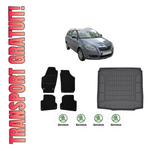 Set Covorase Presuri Auto Si Tavita Portbagaj SKODA FABIA II Combi (545) din 2007-2014 SKODA