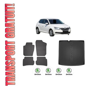 Set Covorase Presuri Auto Si Tavita Portbagaj SKODA FABIA III Praktik (NJ5) din 2014-2022 SKODA
